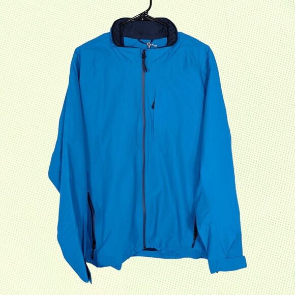 Vineyard Vines men's Jacket L‎ Regatta Spinnaker Blue Windbreaker Golf Gorpcore - Picture 1 of 7